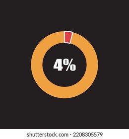 circle percentage diagram showing percentage progress ready-to-use for web design, user interface (UI) or info graphic - indicator