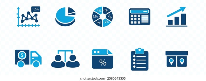 Circle percentage diagrams set. Loading indicator. Download process. Percentage pie chart for infographics, up, web design and business presentation. Vector .