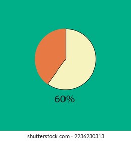 circle percentage diagrams showing % ready-to-use for web design, user interface (UI) or infographic - indicator 