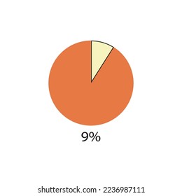 circle percentage diagrams showing % ready-to-use for web design, user interface (UI) or infographic - indicator 