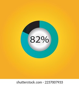 circle percentage diagrams showing % ready-to-use for web design, user interface (UI) or infographic - indicator 