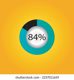 circle percentage diagrams showing % ready-to-use for web design, user interface (UI) or infographic - indicator 