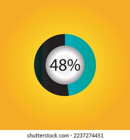 circle percentage diagrams showing % ready-to-use for web design, user interface (UI) or infographic - indicator 