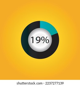 circle percentage diagrams showing % ready-to-use for web design, user interface (UI) or infographic - indicator 