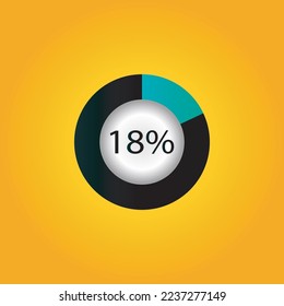 circle percentage diagrams showing % ready-to-use for web design, user interface (UI) or infographic - indicator 