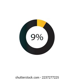 circle percentage diagrams showing % ready-to-use for web design, user interface (UI) or infographic - indicator 