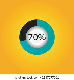 circle percentage diagrams showing % ready-to-use for web design, user interface (UI) or infographic - indicator 