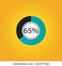 circle percentage diagrams showing % ready-to-use for web design, user interface (UI) or infographic - indicator 