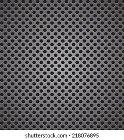 circle perforated carbon speaker grill texture vector illustration