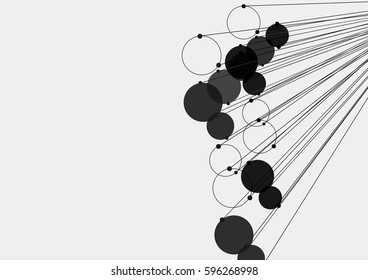 Circle with Perspective Lines Modern Graphic Design Elements with Clean Minimal Style Background