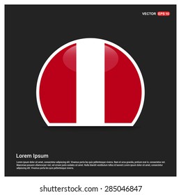 circle Peru flag Sticker