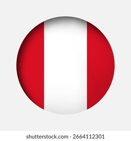 Kreis Peru Nationalflagge Symbol, Aufkleber