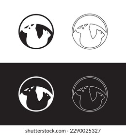 Diseño del logotipo del vector de gatos y gatos de mascotas de perro 