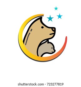 circle pet dog and cat