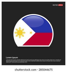 circle Philippines flag Sticker