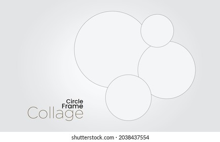 circle photo frame. circle collage