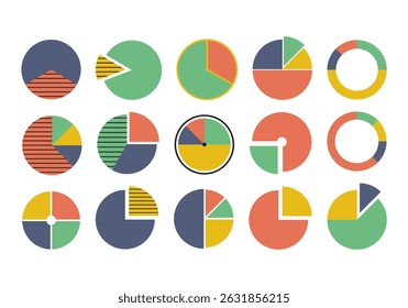 Elemento de Ícone do Gráfico de Pizza do Círculo