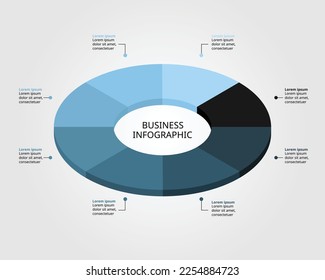 circle pie chart template for infographic for presentation for 8 element