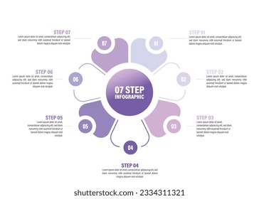 circle Pie charts for infographics. Elements with 2, 3, 4, 5, 6, 7, 8, 9, 10 steps, options.