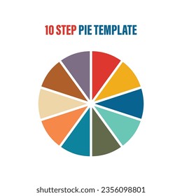circle Pie charts for infographics. Elements with 2, 3. 4, 5, 6, 7, 8, 9, 10 steps, options