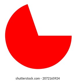 circle pie quarter shape abstract frame 