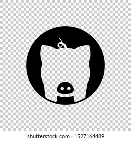 circle pig icon symbol design vector illustration