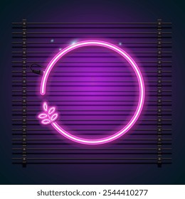 Circle pink banner design on dark background. 