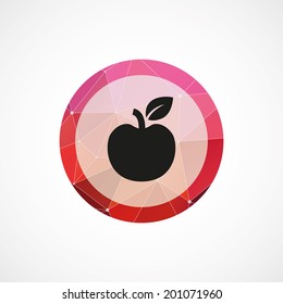circle pink triangle background apple icon circle pink triangle background apple icon