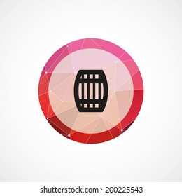 circle pink triangle background barrel icon