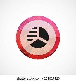 circle pink triangle background business diagram, chart symbol