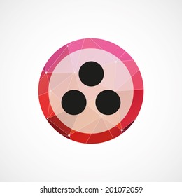 circle pink triangle background circle diagram icon