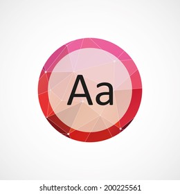 circle pink triangle background font icon