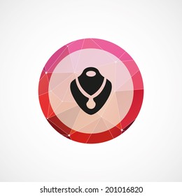 circle pink triangle background necklace icon