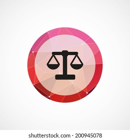 circle pink triangle background scales icon