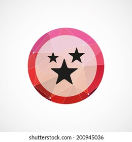 circle pink triangle background stars icons