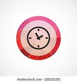 circle pink triangle background Time Icon