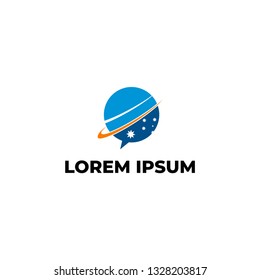 Circle Planet Logo Vector, Illustration.
