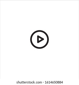Circle play button icon- vector illustration
