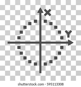 Circle Plot icon. Vector illustration style is flat iconic symbol, gray color, transparent background. Designed for web and software interfaces.