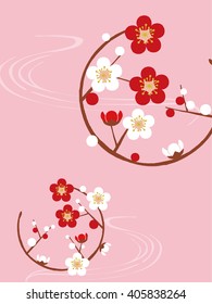 circle with plum blossom