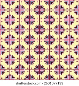 circle and plus seamless pattern.