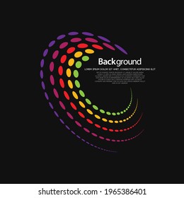 Circle polkadot with raindow color vector for your background template
