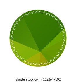 Circle polygonal frame with hand drawn border isolated on white background. Design element for text frames, greeting cards and stickers. Valentines illustration.