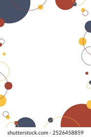 Circle pop frame, simple background, retro color, vertical background