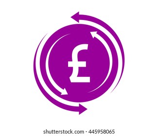 Circle Pound Sterling Currency Financial Money Price Economy Image Vector Icon Logo Symbol