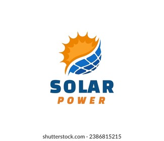 circle power surya panel system logo icon symbol design template illustration inspiration