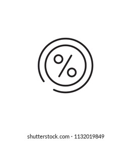 Circle Pracent Modern UI Vevtor Icon