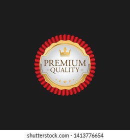 Circle Premium Quality Badge Label Luxury Gold Design Element Template for packaging