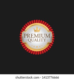 Circle Premium Quality Badge Label Luxury Gold Design Element Template for packaging