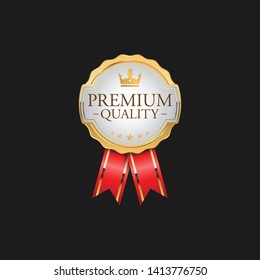 Circle Premium Quality Badge Label Luxury Gold Design Element Template for packaging